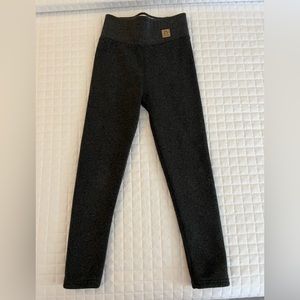 Alex & Nova Smiley Face High Waist Winter Warm Leggings Gray Size 6-8 Like New